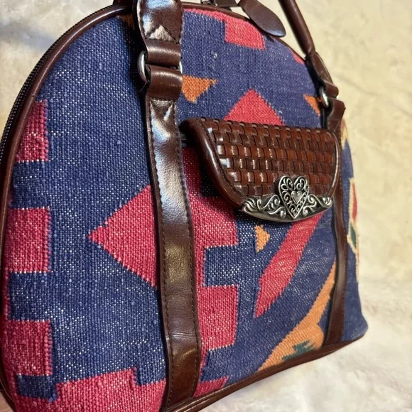 Vintage Laura Gayle Legacy
Southwestern Style Handbag Purse Satchel Shoulder Bag - Picture 4 of 16